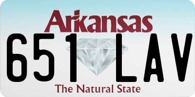 AR license plate 651LAV