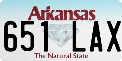 AR license plate 651LAX