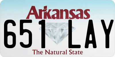 AR license plate 651LAY