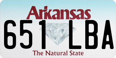 AR license plate 651LBA