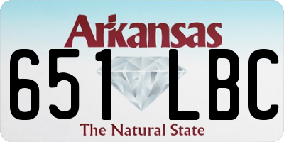 AR license plate 651LBC