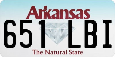 AR license plate 651LBI