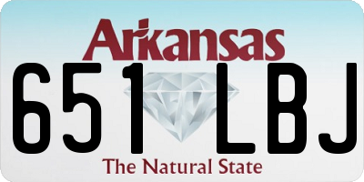 AR license plate 651LBJ