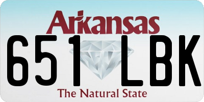 AR license plate 651LBK