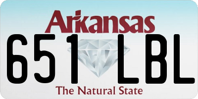 AR license plate 651LBL