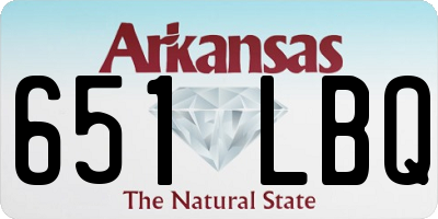 AR license plate 651LBQ
