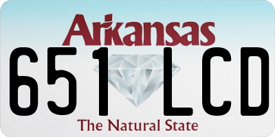 AR license plate 651LCD