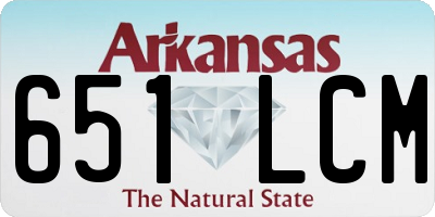 AR license plate 651LCM