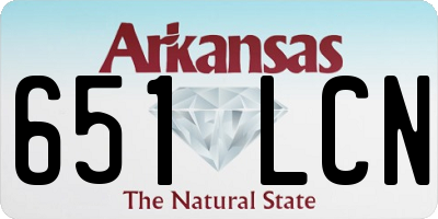AR license plate 651LCN