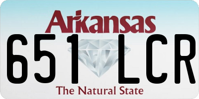 AR license plate 651LCR