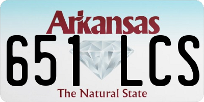 AR license plate 651LCS
