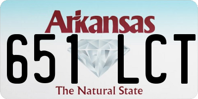 AR license plate 651LCT