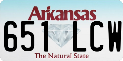 AR license plate 651LCW