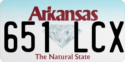 AR license plate 651LCX