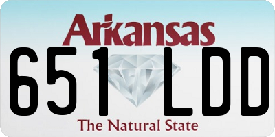AR license plate 651LDD