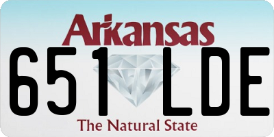 AR license plate 651LDE