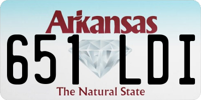 AR license plate 651LDI