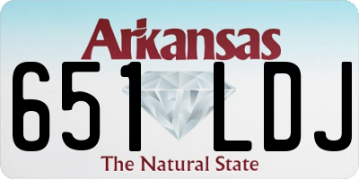AR license plate 651LDJ