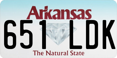 AR license plate 651LDK