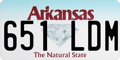 AR license plate 651LDM