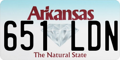 AR license plate 651LDN
