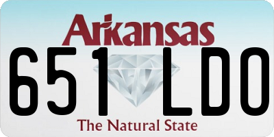 AR license plate 651LDO