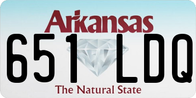 AR license plate 651LDQ