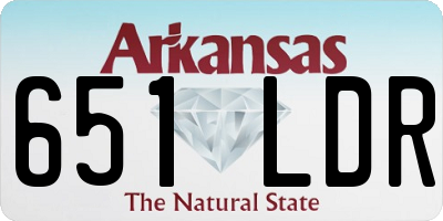 AR license plate 651LDR