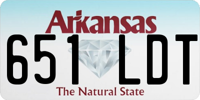 AR license plate 651LDT