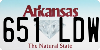 AR license plate 651LDW