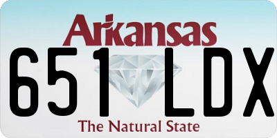 AR license plate 651LDX