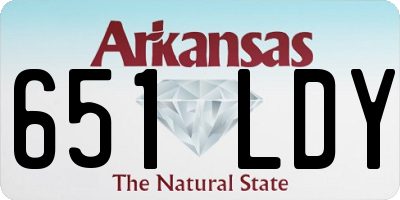 AR license plate 651LDY