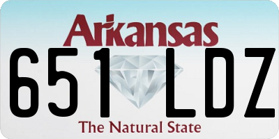 AR license plate 651LDZ