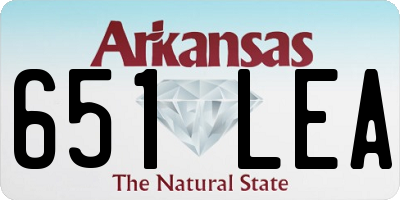 AR license plate 651LEA