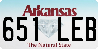 AR license plate 651LEB