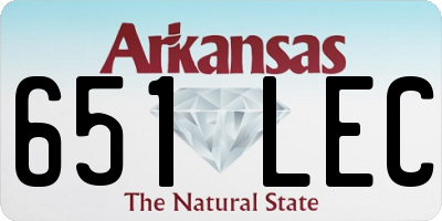 AR license plate 651LEC