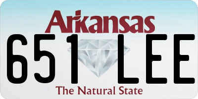 AR license plate 651LEE