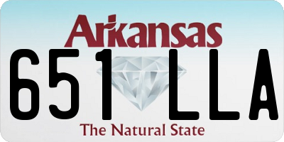 AR license plate 651LLA