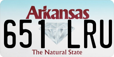 AR license plate 651LRU
