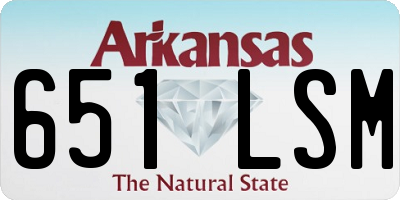 AR license plate 651LSM