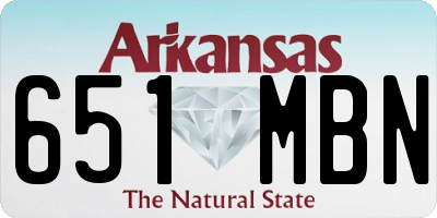 AR license plate 651MBN