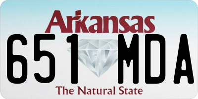 AR license plate 651MDA