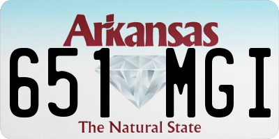 AR license plate 651MGI