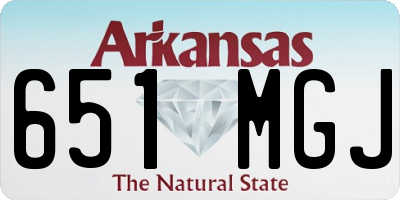 AR license plate 651MGJ