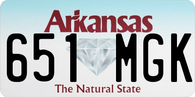 AR license plate 651MGK