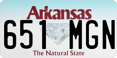 AR license plate 651MGN
