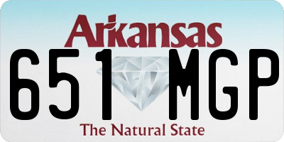AR license plate 651MGP