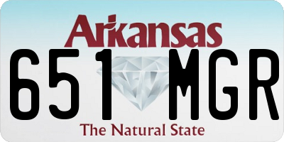 AR license plate 651MGR