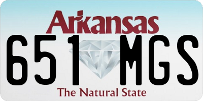 AR license plate 651MGS
