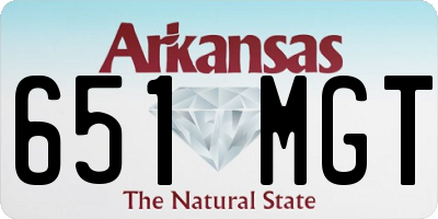 AR license plate 651MGT
